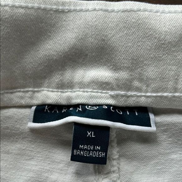 Karen Scott White Cropped Pants new tags Sz XL - Picture 7 of 10